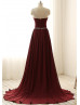 Beaded Ruched Chiffon Gorgeous Prom Dress
